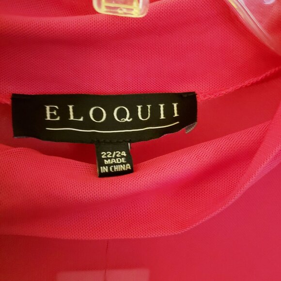 Eloquii Pink Long Sleeve Sheer Mock Neck Bodysuit Size 22/24 NWT - Picture 7 of 7